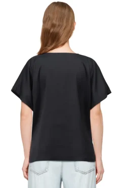 Dames t-shirt korte mouw zwart