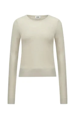 Dames t-shirt lange mouw bruin