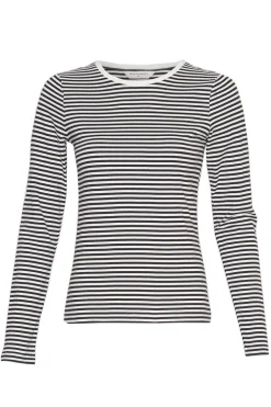 Dames t-shirt lange mouw blauw