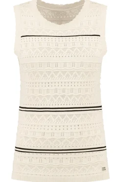 Dames t-shirt lange mouw ecru