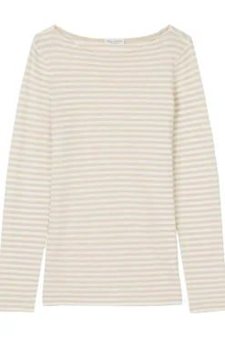 Dames t-shirt lange mouw ecru