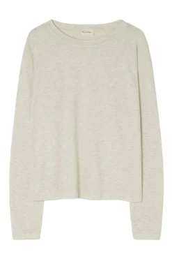 Dames t-shirt lange mouw grijs