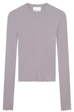 Dames t-shirt lange mouw grijs