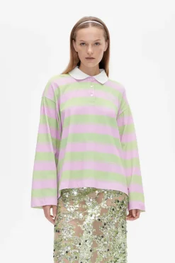 Dames t-shirt lange mouw groen