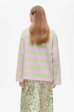 Dames t-shirt lange mouw groen