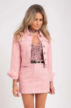 Dames t-shirt lange mouw rose