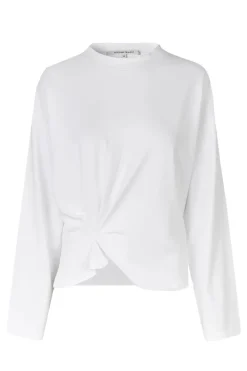 Dames t-shirt lange mouw wit