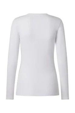 Dames t-shirt lange mouw wit