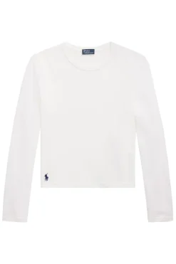 Dames t-shirt lange mouw wit