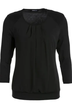 Dames t-shirt lange mouw zwart