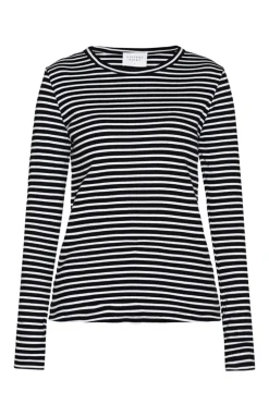 Dames t-shirt lange mouw zwart