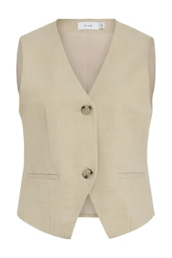 Dames vest bruin