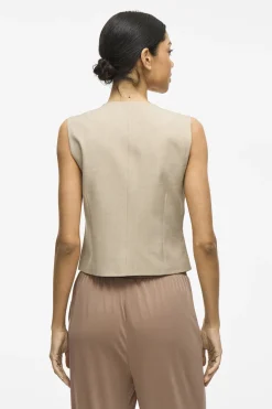 Dames vest bruin