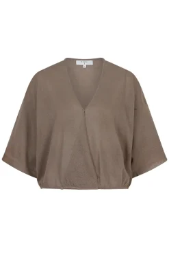 Dames vest bruin