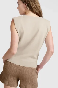 Dames vest bruin