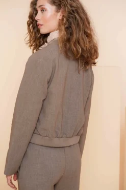 Dames vest bruin