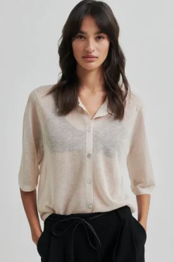 Dames vest ecru