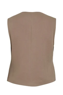 Dames vest grijs