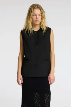 Dames vest zwart