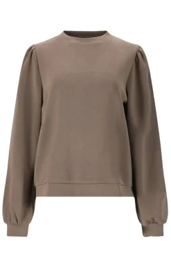 Fitness dames sweater bruin