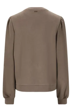 Fitness dames sweater bruin