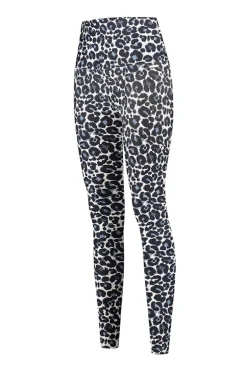 Fitness dames tight lang blauw