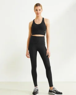 Fitness dames tight lang zwart
