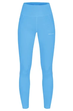 Fitness dames tight lang blauw