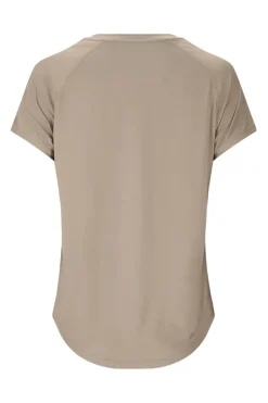 Fitness dames t-shirt km bruin