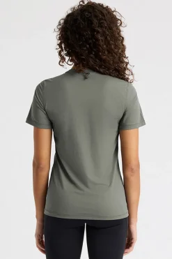 Fitness dames t-shirt km groen
