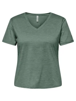 Fitness dames t-shirt km groen