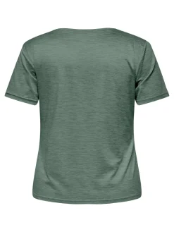 Fitness dames t-shirt km groen