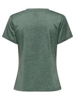 Fitness dames t-shirt km groen