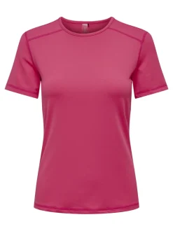 Fitness dames t-shirt km rose