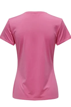 Fitness dames t-shirt km rose