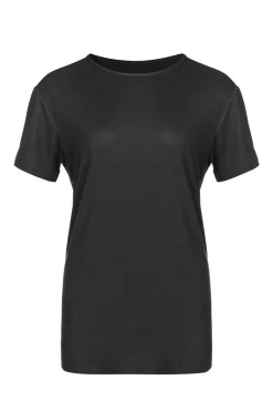 Fitness dames t-shirt km zwart