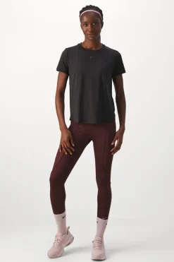 Fitness dames t-shirt km zwart