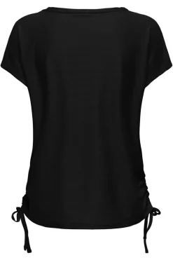 Fitness dames t-shirt km zwart
