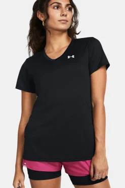 Fitness dames t-shirt km zwart