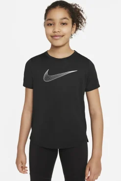 Fitness meisjes t-shirt km zwart