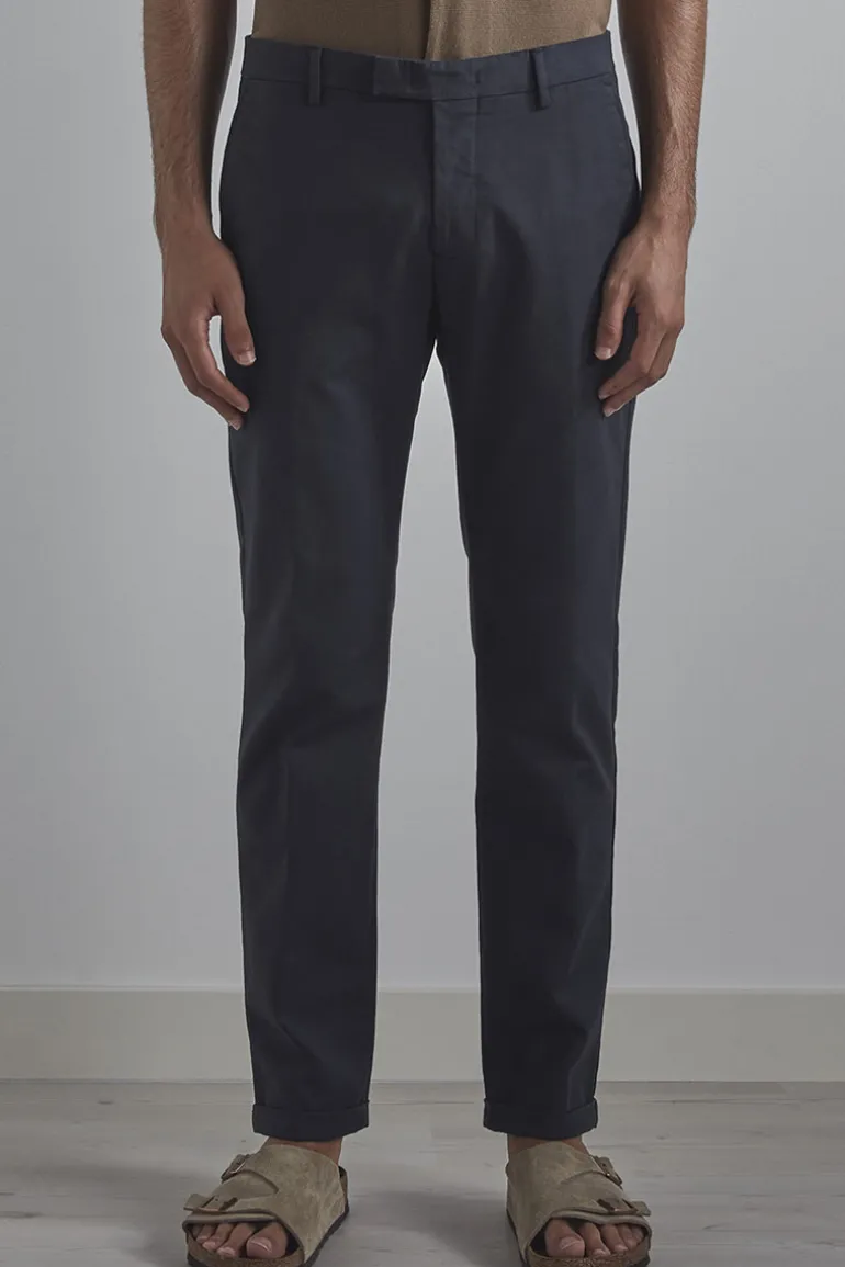 Heren chino blauw