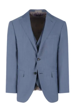 Heren 3-delig kostuum blauw