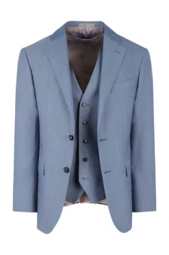Heren 3-delig kostuum blauw