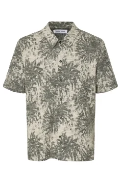 Heren overhemd km casual bruin