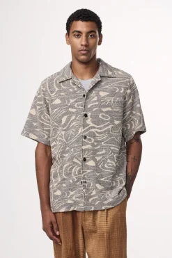 Heren overhemd km casual bruin