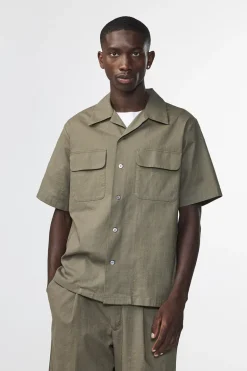 Heren overhemd km casual groen