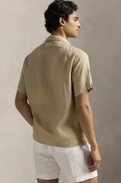 Heren overhemd km casual bruin