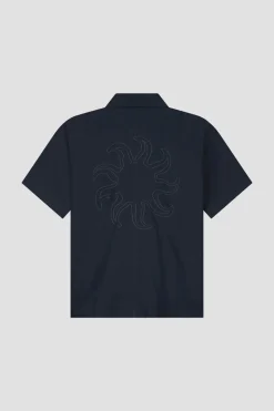 Heren overhemd km casual blauw