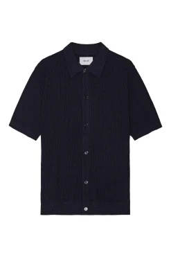 Heren overhemd km casual blauw