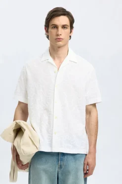 Heren overhemd km casual wit